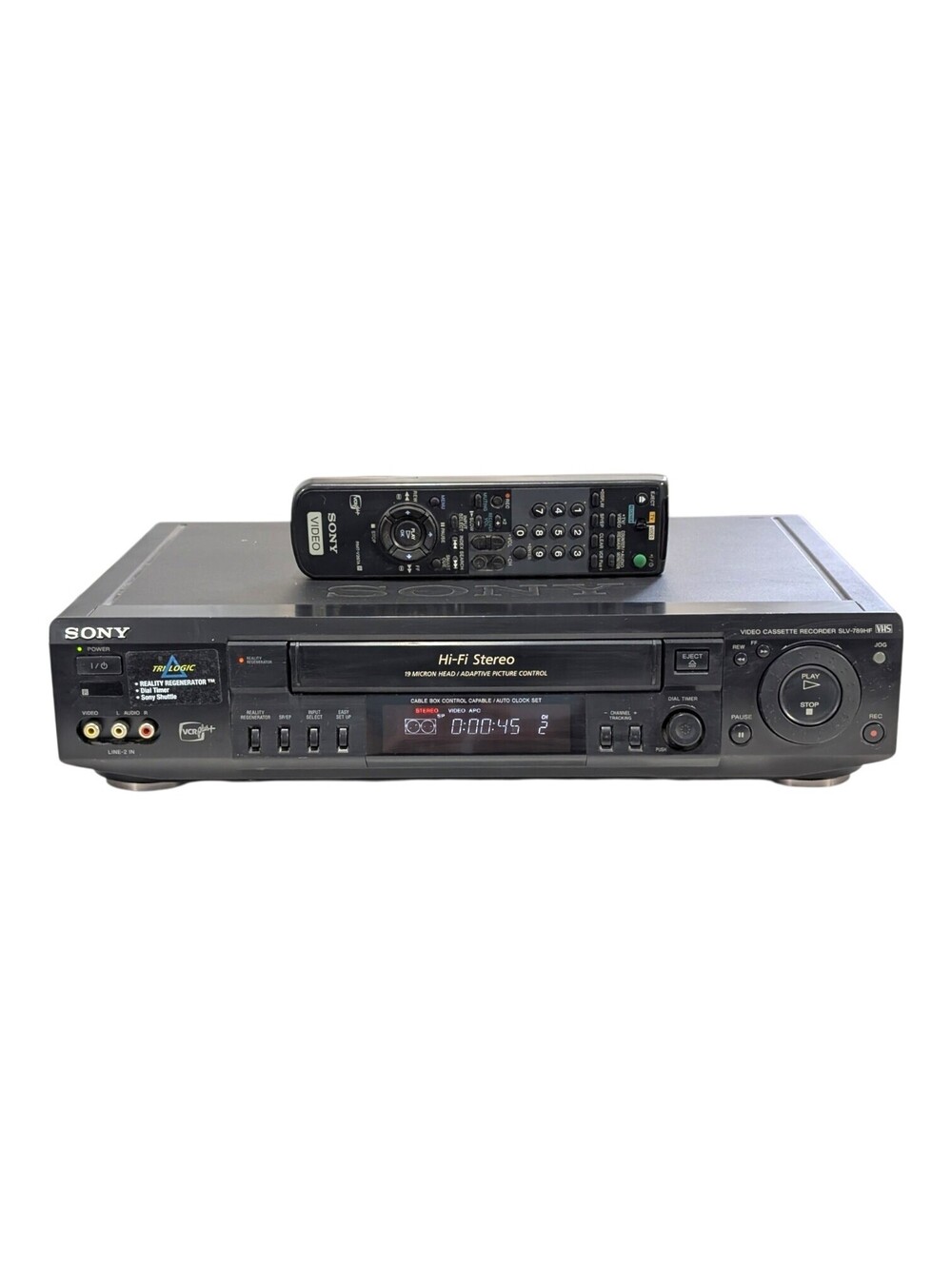 Sony SLV-789HF Hi-Fi Stereo VHS VCR Cassette Player Remote Tested